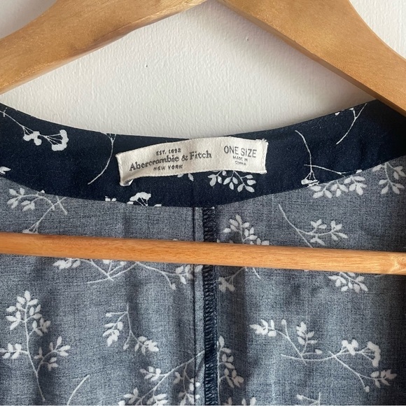 ABERCROMBIE & FITCH floral fringe shawl boho open cardigan one size poncho - Picture 5 of 6